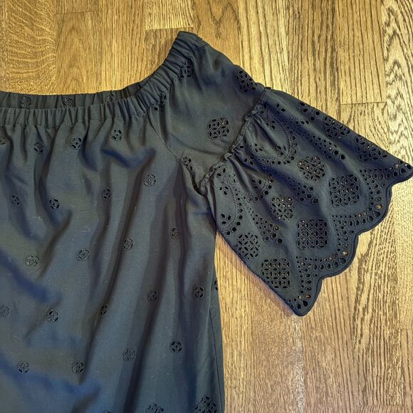 Madewell Eyelet Off The Shoulder Dress - Size 12 - Picture 7 of 11
